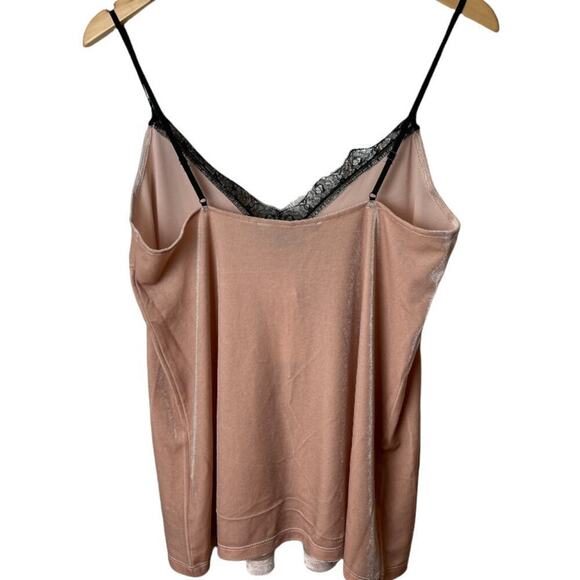 French Connection Blush Pink Velvet Camisole Top Women's Size 6 NWT - Picture 3 of 6